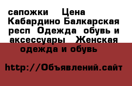 сапожки  › Цена ­ 1 000 - Кабардино-Балкарская респ. Одежда, обувь и аксессуары » Женская одежда и обувь   